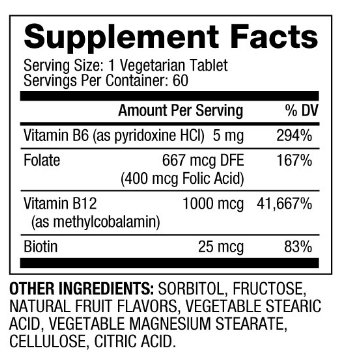 Biovea Vitamin B12 Complex Fast Dissolve-factsheets