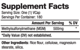 Biovea MSM 500mg-factsheets