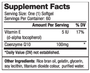 Biovea CoQ10 100mg-factsheets