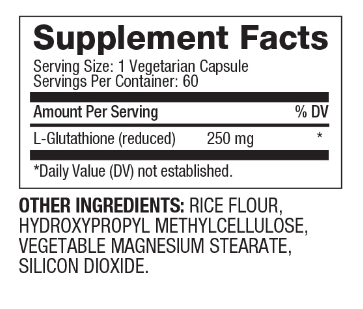 Biovea Reduced Glutathione 250mg-factsheets