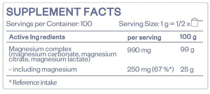 HS Labs MAGNESIUM COMPLEX - 100 G-factsheets