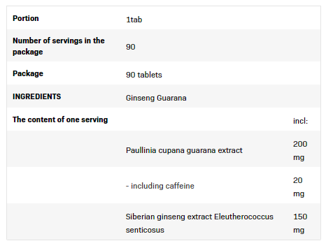 SFD Ginseng Guarana-factsheets