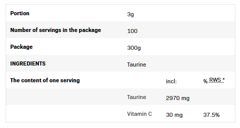 SFD Taurine Powder-factsheets