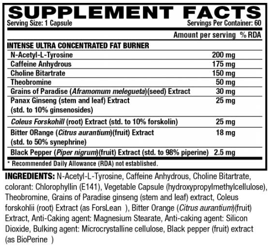 Nutrex Lipo 6 Black Intense-factsheets