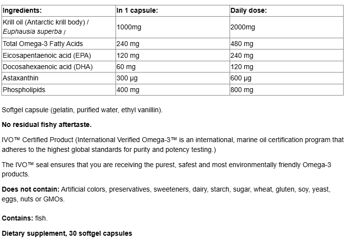 Webber Naturals ROYAL RED Omega-3 KRILL Oil 1000mg Fish Oil for Heart-fisa nutrițională