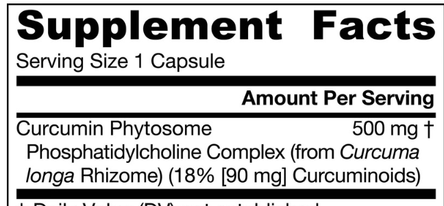 Jarrow Formulas Curcumin Phytosome 500mg-factsheets