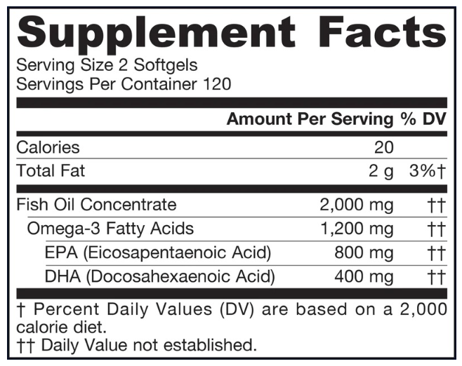 Jarrow Formulas EPA-DHA Balance-factsheets