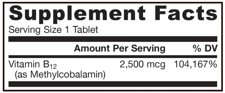 Jarrow Formulas Methyl B-12 2500 mcg-factsheets