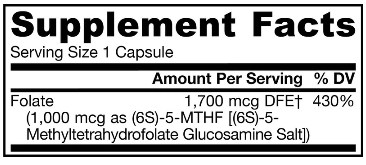 Jarrow Formulas Methyl Folate-factsheets