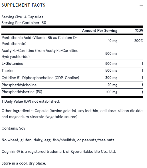 Jarrow Formulas Neuro Optimizer®-factsheets