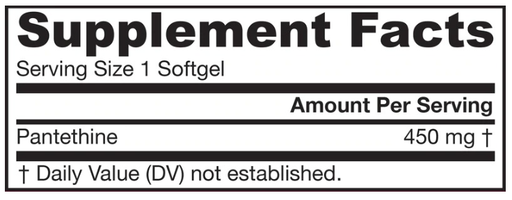 Jarrow Formulas Pantethine-factsheets