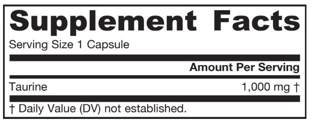 Jarrow Formulas Taurine-factsheets