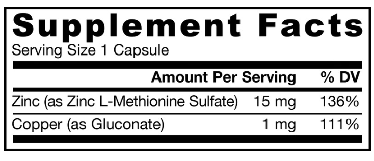 Jarrow Formulas Zinc Balance® Zinc-factsheets