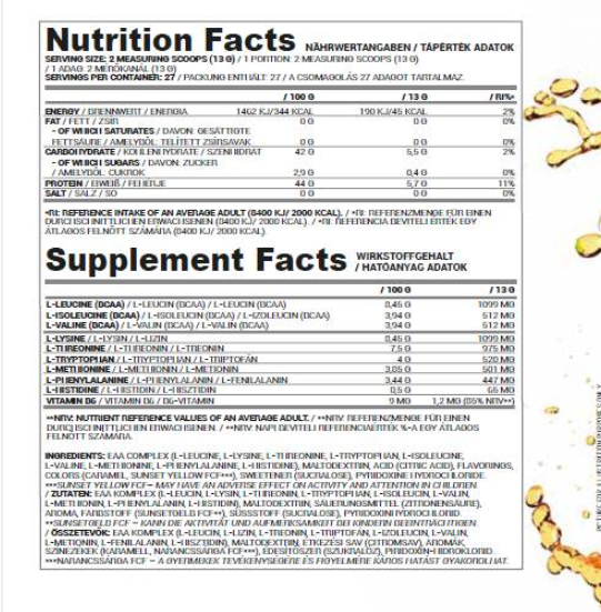 Nutriversum EAA Flow | Essential Amino Acids-factsheets