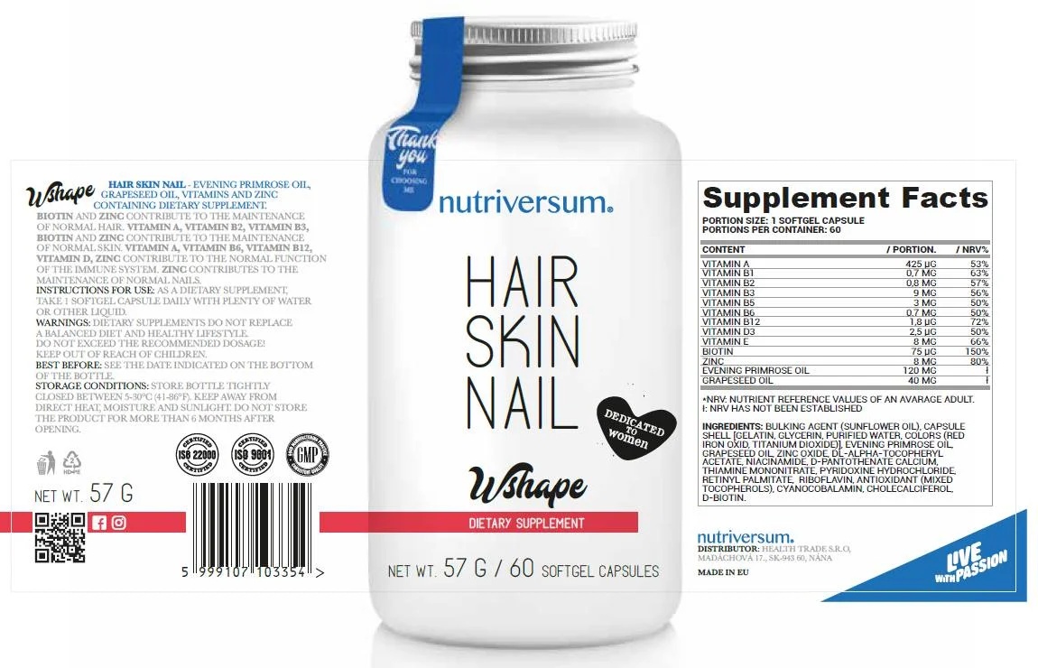 Nutriversum Hair Skin Nail | Dedicated to Women-factsheets