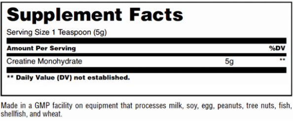 Universal Creatine Monohydrate 500g-factsheets