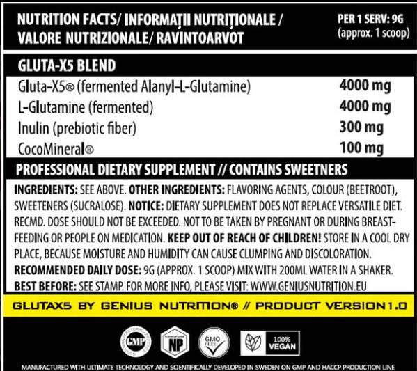 Genius Nutrition Gluta X5-factsheets