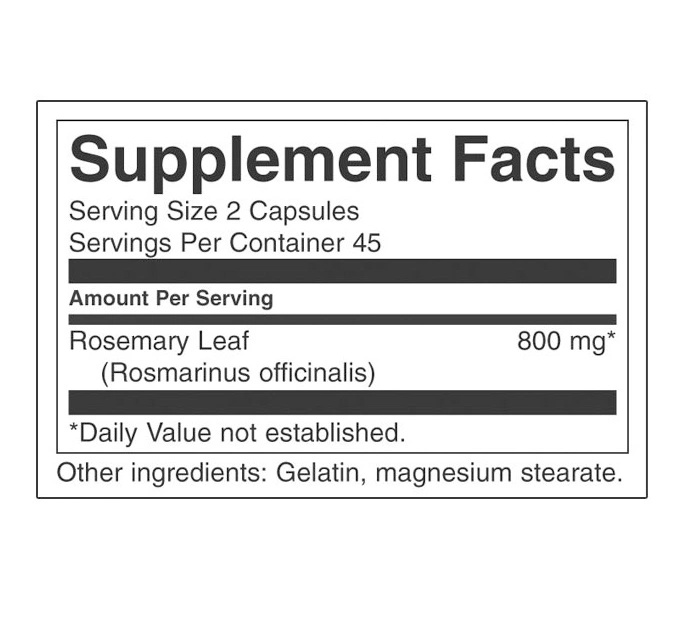 Swanson Rosemary Leaf 400 mg-factsheets