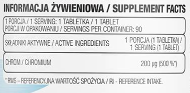 OstroVit Chromium Picolinate 200 mcg-factsheets