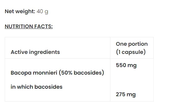 7NUTRITION BACOPA MONNIERI 60 CAPS-factsheets