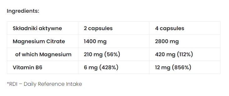 Magnesium Citrate + B6 120 caps-factsheets