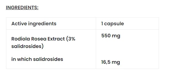 7NUTRITION RHODIOLA ROSEA 60 Caps-factsheets