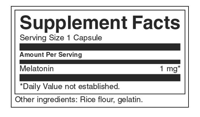 Swanson Melatonin 1mg 120Caps-factsheets