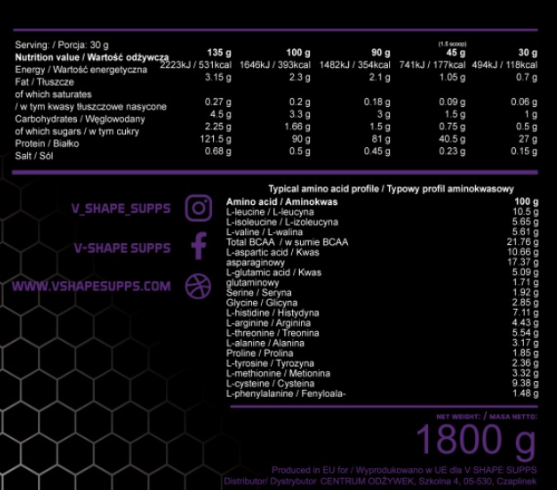 Promo Stack V-Shape MR X Hydro Whey 1800g + MR X EAA 360g 1+1 FREE-factsheets