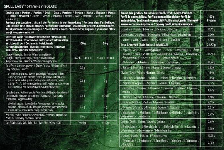 Skull Labs 100% Whey Isolate-factsheets