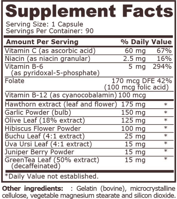 Pure Nutrition Blood Pressure Support 90 Caps-factsheets