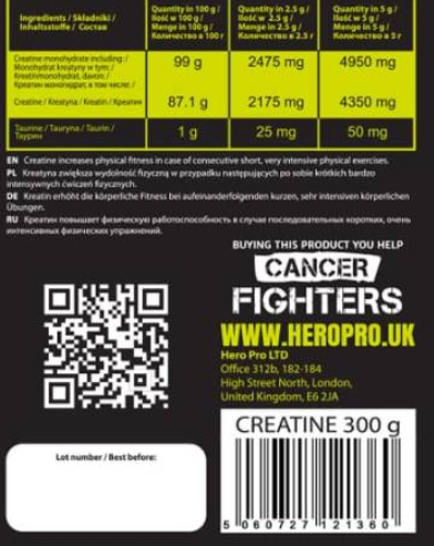 Hero.Lab Creatine Monohydrate Powder-factsheets