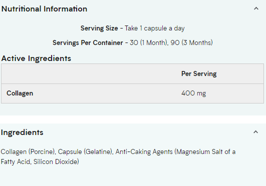 Myprotein Collagen-factsheets