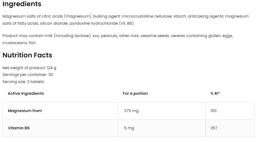 OstroVit Mg + B6-factsheets