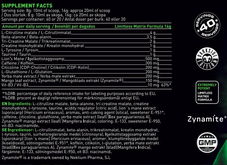 SWEDISH Supplements Project X | Nootropic Pre-Workout-factsheets