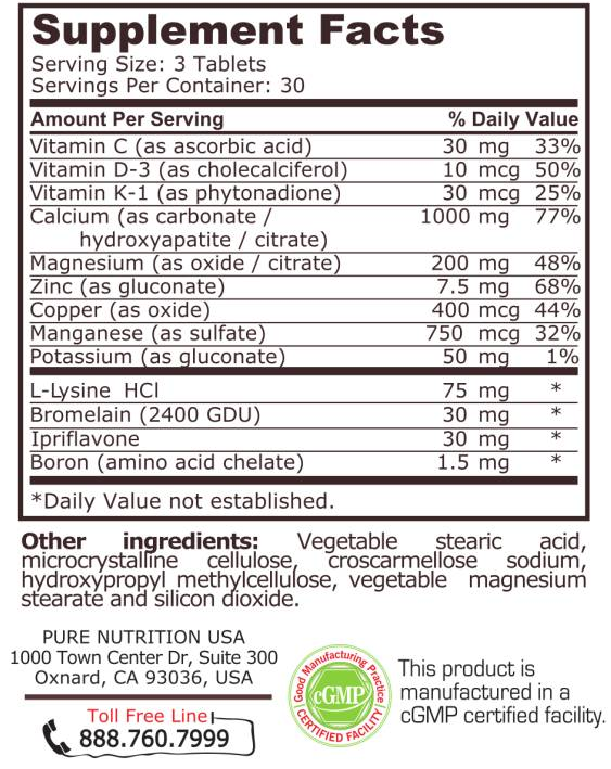 Pure Nutrition Bone Health-factsheets