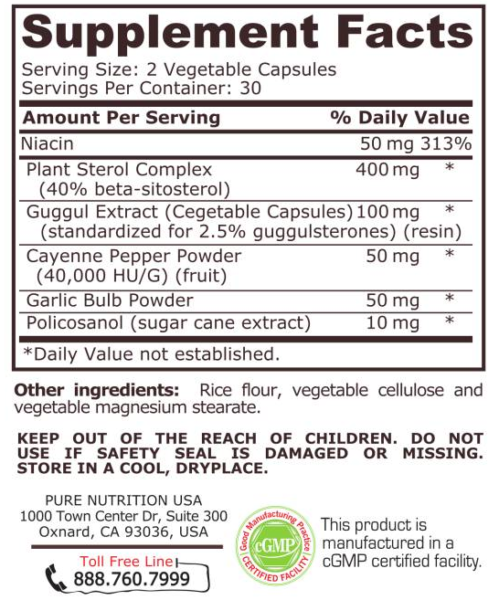 Pure Nutrition Choless Control-factsheets