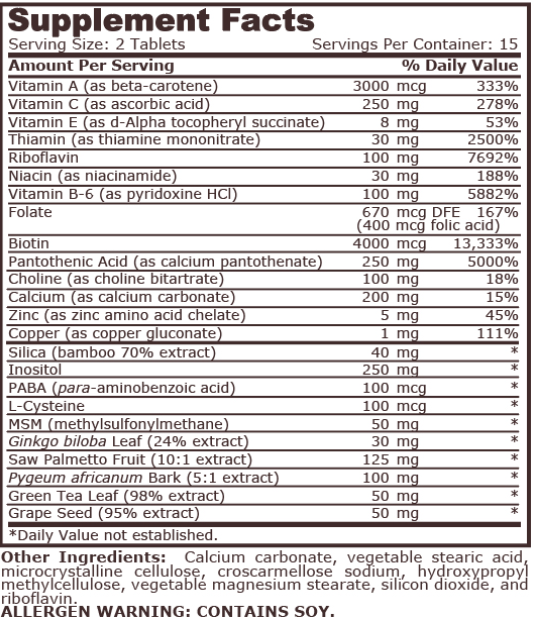 Pure Nutrition Great Hair-factsheets