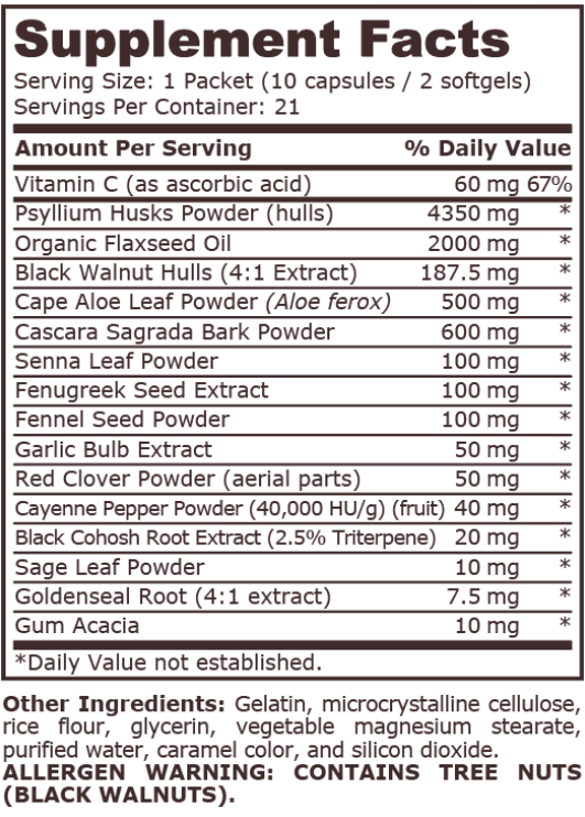 Pure Nutrition Cleanse Pack-factsheets