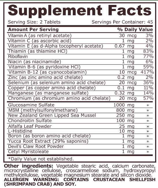 Pure Nutrition Joint Matrix-factsheets