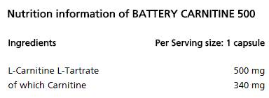 Battery Nutrition Carnitine-factsheets