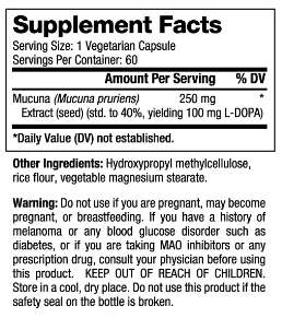 Biovea Mucuna Dopa 250mg-factsheets