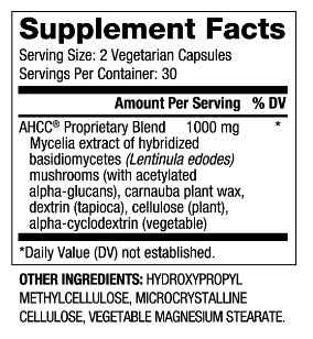 Biovea AHCC 500mg Mushroom Immunity Formula-factsheets