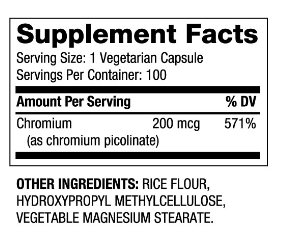 Biovea Chromium Picolinate 200mcg-factsheets