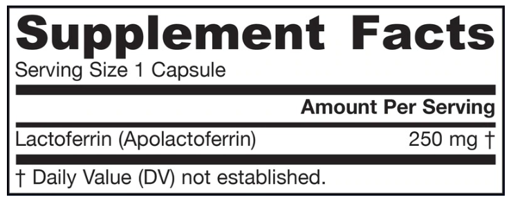 Jarrow Formulas Lactoferrin 250mg-factsheets