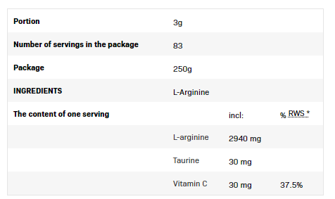 SFD L-Arginine Powder-factsheets