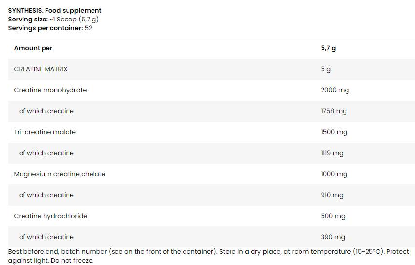 Nuclear Nutrition Synthesis | Multi Creatine Complex Matrix-factsheets