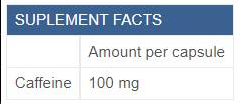 MAXXWIN Nutrition Caffeine Energy 100 mg-factsheets