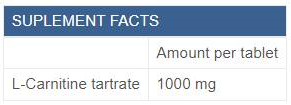 MAXXWIN Nutrition L-Carnitine Maxx 1000-factsheets