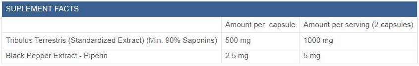 MAXXWIN Nutrition Tribulus 90% + Piperine-factsheets