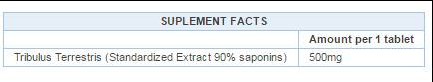 MAXXWIN Nutrition Tribulus Terrestris 90%-factsheets
